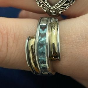 18k Gold and Silver ring vintage